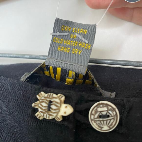 Paul Ropp Women's Black Silk Pants Vintage Size 3 US Y2K 90s Regular Fit NEW - Picture 9 of 12